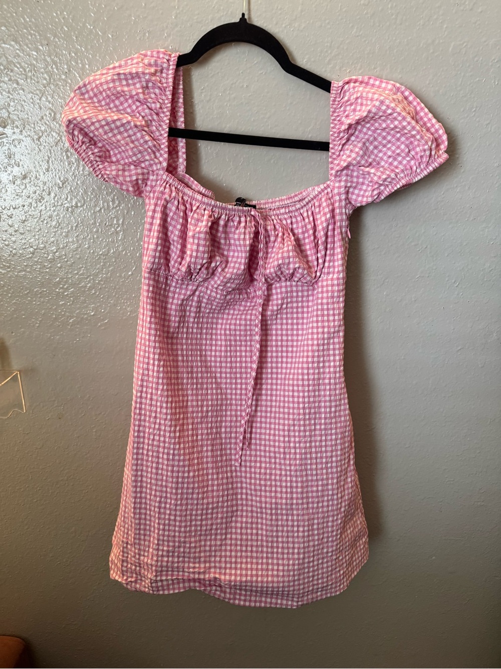 Zara Pink Gingham Sundress with Smocked Detail